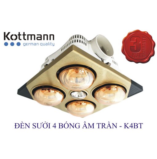 Đèn sưởi âm trần 4 bóng Kottmann K4-BT